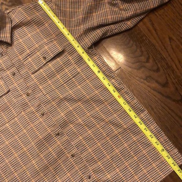 PRINCESS POLLY Women’s Brown Check Tailored Blouse Sz Small - Picture 8 of 9